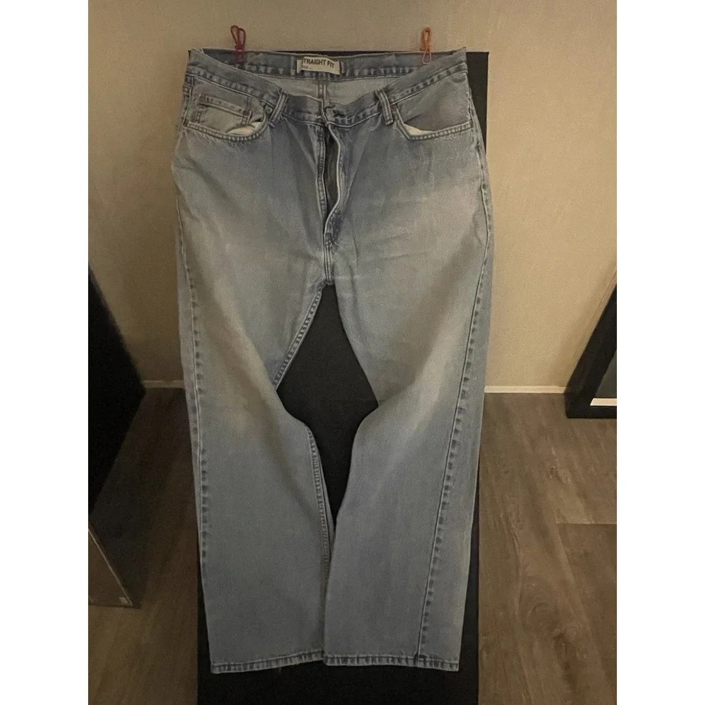 Levi's 505 Jeans Mens 40x32 Straight Fit/Regular Fit. Stone Wash Denim Pants Y2K